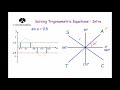 An Introduction to Solving Trigonometric Equations