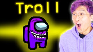 Can We Unlock The NEW TROLL ROLE In AMONG US?! (JUSTIN WAS THE TROLL!)