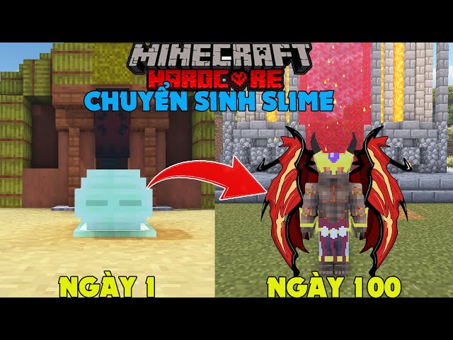 RAKYVN SINH TỒN 100 NGÀY TRONG MINECRAFT CHUYỂN SINH THÀNH SLIME SIÊU KHÓ ! class=