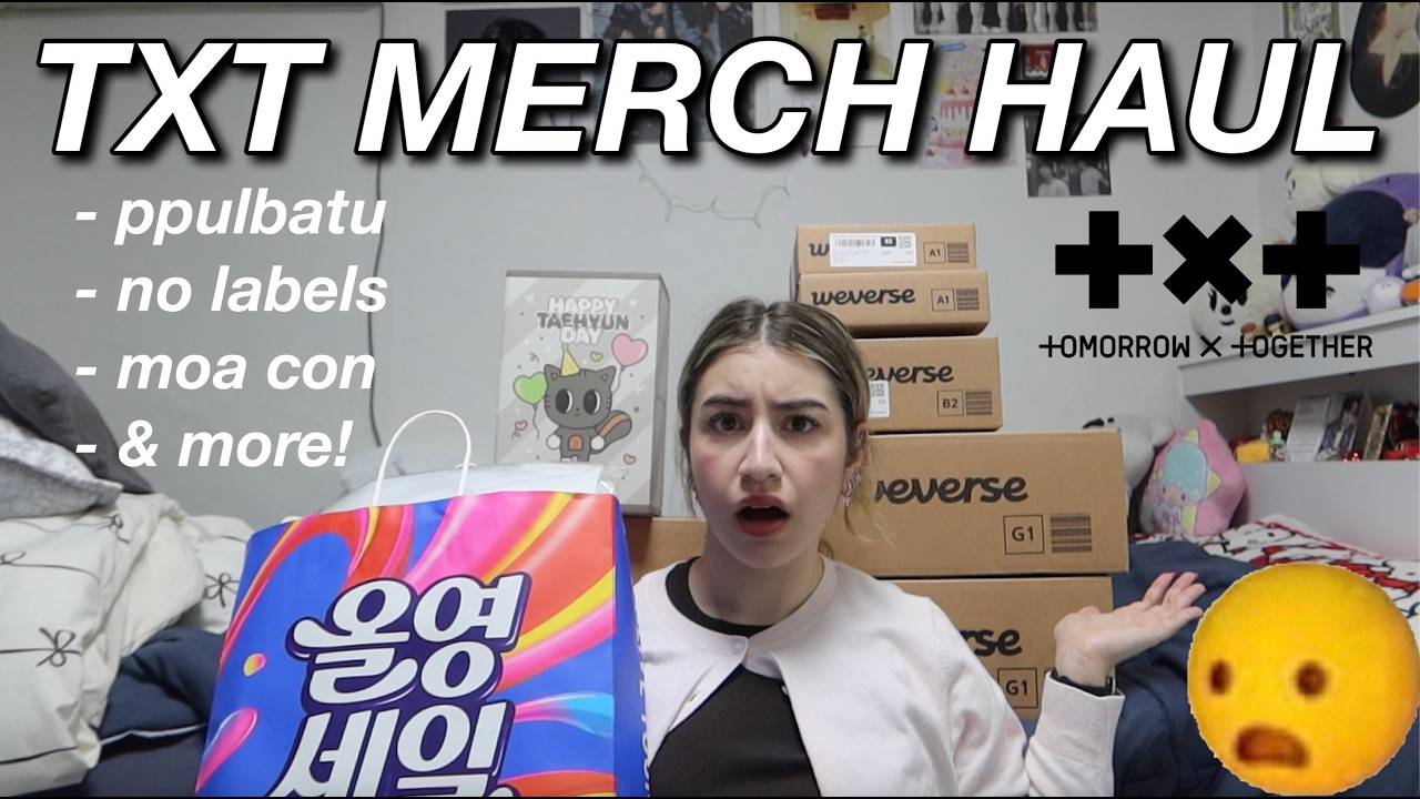 HUGE TXT MERCH HAUL! | moa con, ppulbatu, no labels & more! - YouTube