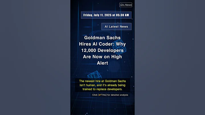 🧐👉 Goldman Sachs Hires AI Coder: Why 12,000 Developers Are Now on High Alert #QixNewsAI