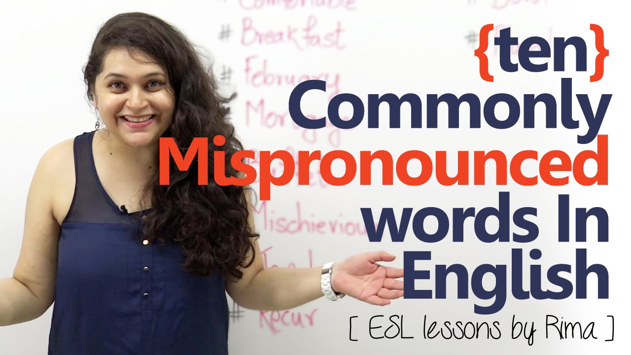 10 commonly mispronounced words in English - Spoken English lesson