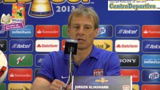 Part 1: Jurgen Klinsmann Press Conference after winning Gold Cup 2013