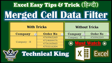 Excel - Merged Cell Data Filter, How To Filter Merged Cells In Excel?, Complete Excel Training Pack