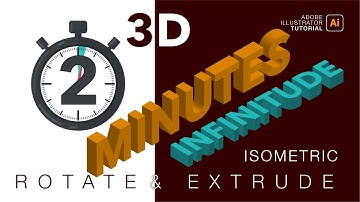 How to Create 3D Isometric Text |  Extrude & Rotate | Illustrator Tutorials