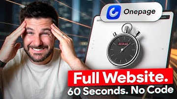 I Built a Website in 60 Seconds with Onepage AI