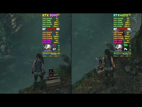 RTX 4070 Ti vs RTX 3090 Ti Shadow of the Tomb Raider