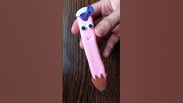 very beautiful foming clay pen 🖊️ #clayart #foryou #oddlysatisfying 🩷🤎