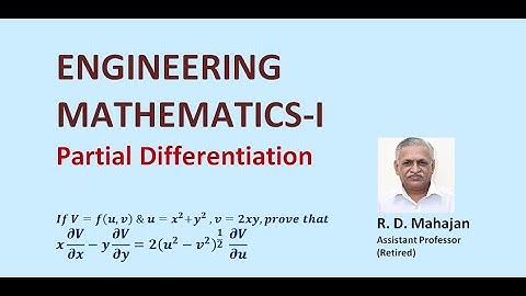 Engineering Mathematics 1I Unit 2: Partial Differentiation I Topic:Change of Independent Variable