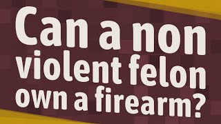 Can a non violent felon own a firearm?