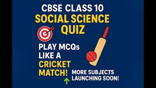 Class X CBSE Social Science AI chat Quiz 🎯 Play Cricket-Style MCQs | More Subjects Coming Soon! screenshot 1