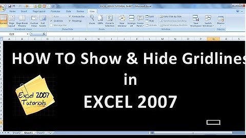 Excel 2007 Tutorials Easiest way of show and hide gridlines in excel 2007 shortcut