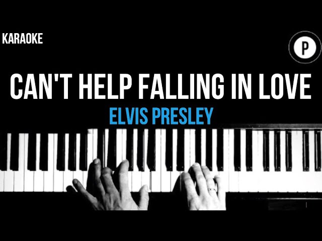 Elvis Presley - Can't Help Falling In Love Karaoke SLOWER Acoustic Piano Instrumental Cover Lyrics class=