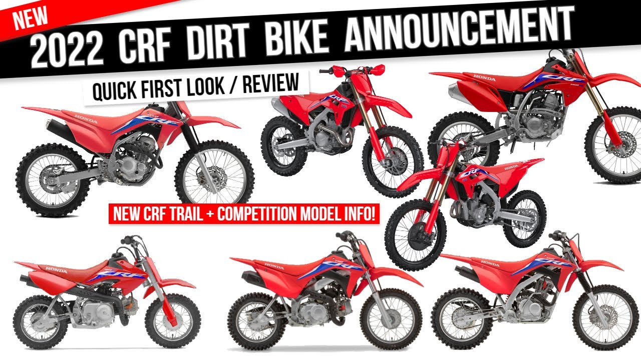 New 2022 Honda CRF Dirt Bike Models Released! Motorcycle Announcement