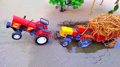 Diy Tractor Stuck In Mud With puval loaded Mini Science project Part 47 || @top mini loading 🌟