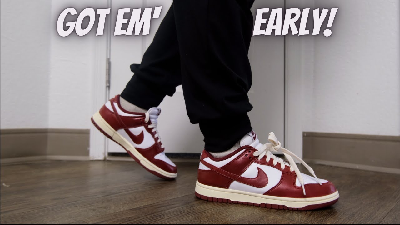 EARLY LOOK NIKE DUNK LOW TEAM RED ON FEET REVIEW