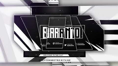 Baranto.at Animated Black & White Series Stream Package | Overlay | Download