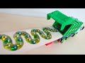 マーブルランレースASMR ☆ HABA木製ウェーブスロープ ダンプトラック&ゴミ収集車③