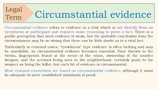 Circumstantial evidence