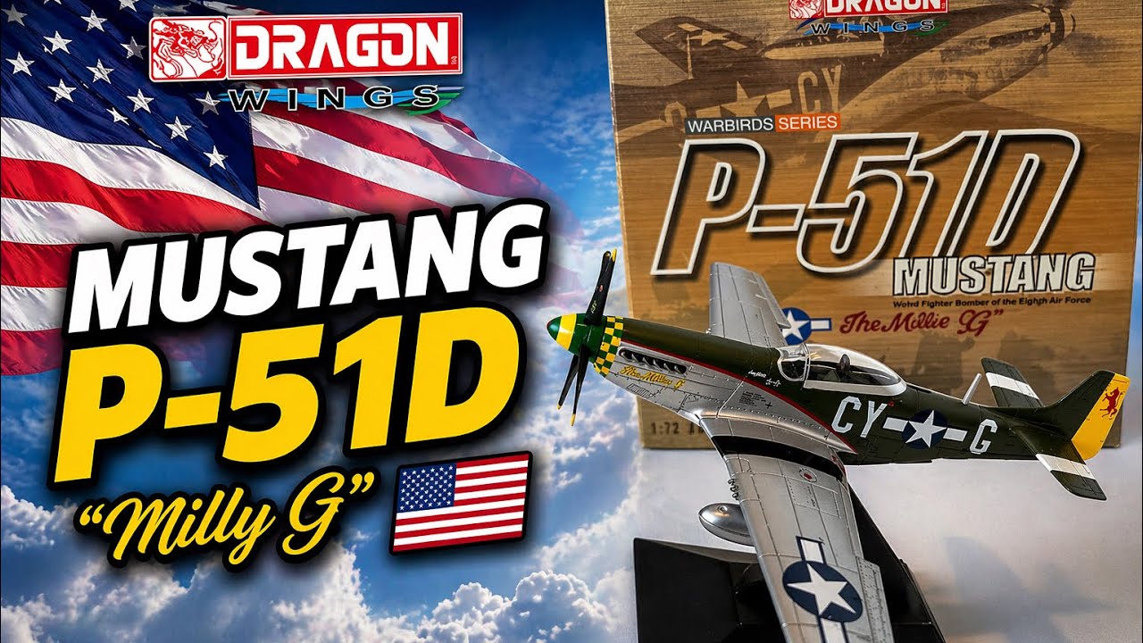 1/72 ドラゴンウイングス P-51D マスタング The Milie P Dragon Wings P-51D Mustang Milly G 🇺🇸 | 1:72 Diecast Review