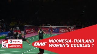 Uber Cup | WD1 | POLII/RAHAYU (INA) vs KITITHARAKUL/PRAJONGJAI (THA) | BWF 2018