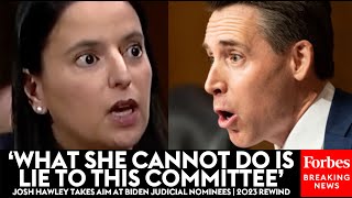 SUPERCUT: Josh Hawley Shows No Mercy To Key Biden Judicial Nominees | 2023 Rewind