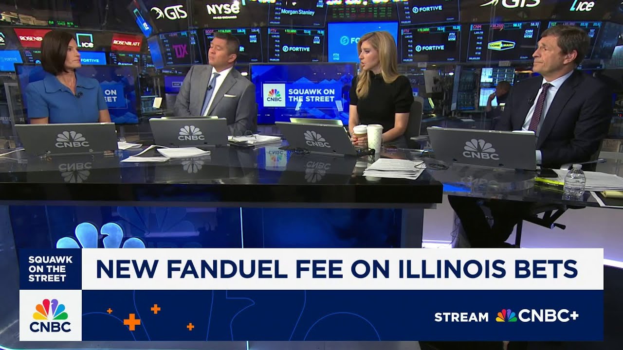 CNBC on FanDuel adding a surcharge to wagers in Illinois after the state's per-bet tax.