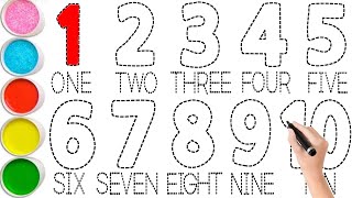 How to Draw and Paint Numbers 123's for Children, Easy Drawing and