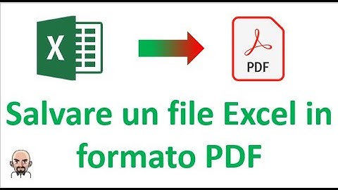 Salvare un foglio Excel in formato PDF