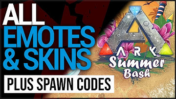 ARK SUMMER BASH 2020 SKINS / EMOTES + ALL Spawn Codes