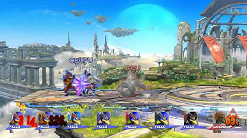 Smash: A team of level 9 CPU Falcos fight the most powerful level 1 CPU in the universe legit!