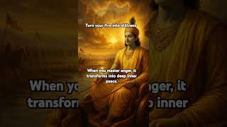 Turn your fire into stillness—when you master anger, it transforms into deep inner peace.