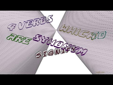 signify - 5 verbs synonym to signify (sentence examples)
