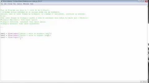programa calcula tres lados de um triangulo