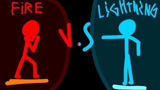 Fire V.S Lightning (Stick Fights)