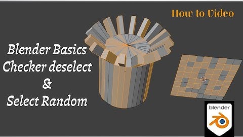 How to Use Checker Deselect and Select Random in Blender: A beginner Tutorial