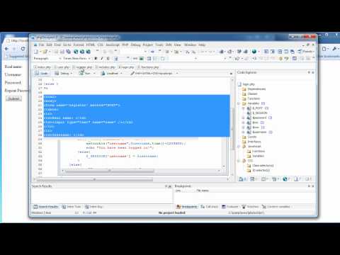PHP Tutorial 7 - Finishing login and starting logout