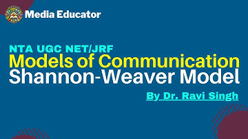 Shannon-Weaver Model ll Communication Model ll NTA UGC NET/JRF ll Ravi Singh ll Media Educator