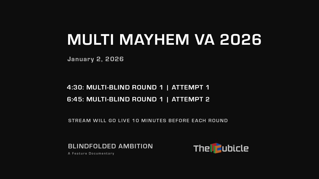 Multi Mayhem VA 2026 — A Blindfolded Speedcubing Competition | Day 1