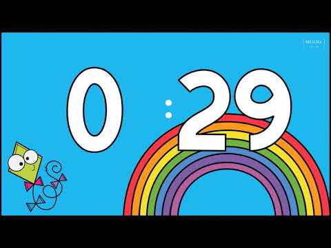 1 Minute Timer Spring Rainbow & Kite