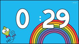 1 Minute Timer Spring Rainbow & Kite