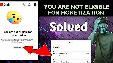 How to solved of YouTube channel|You are not eligible for monetization|| Monetization Problem solved