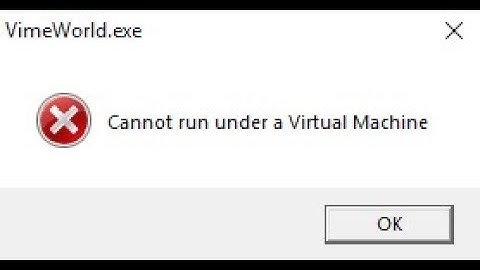 🚩 Cannot run under a Virtual Machine