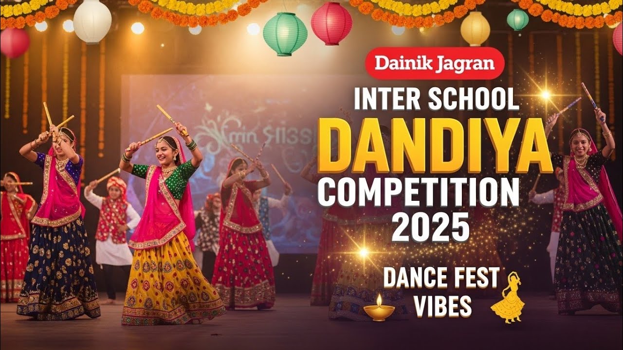 Dainik Jagran Inter School Dandiya Competition 2025 | Dance Fest Vibes ...
