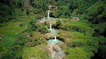 Thác Chiềng Khoa góc nhìn từ trên cao bằng flycam
