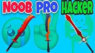 NOOB vs PRO vs HACKER - Sword Play! Ninja Slice Runner 3D screenshot 3