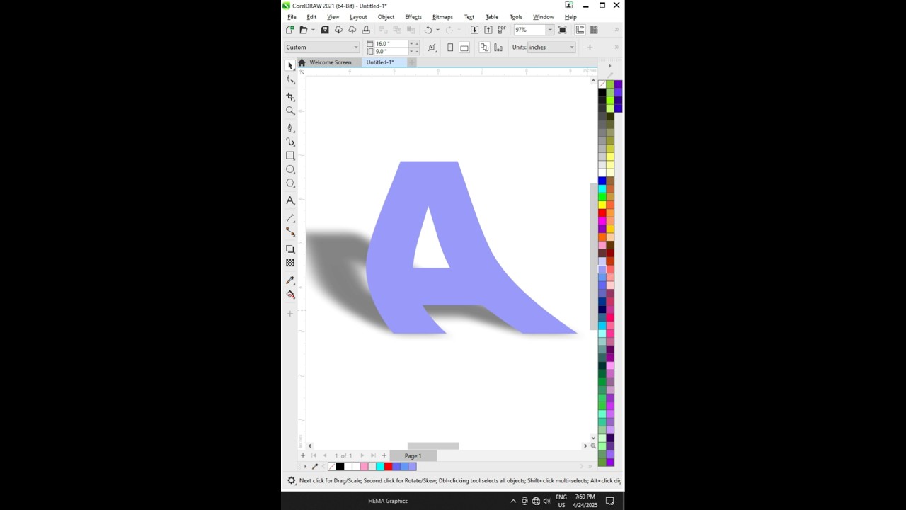 Coreldraw Tutorial  - Text Effect in Corel DRAW