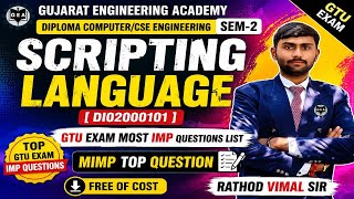 ✅GTU Scripting Language [DI0200010]1 Most Important Questions 2026 | Sem-2 Computer | Exam Top IMP👍💯