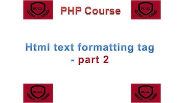 Part 2- Html text formatting tags,image tags, Anchor tags ,image Mapping  ( PHP Complete course )