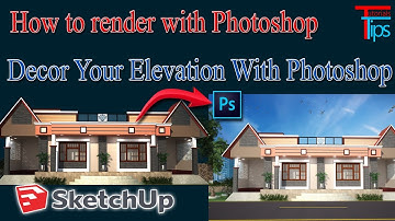 Elevation rendering In  photoshop | Decor your elevation in Photoshop | Photoshop tutorials part-2